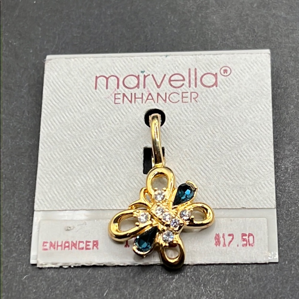 Vintage Marvella rhinestone butterfly enhancer